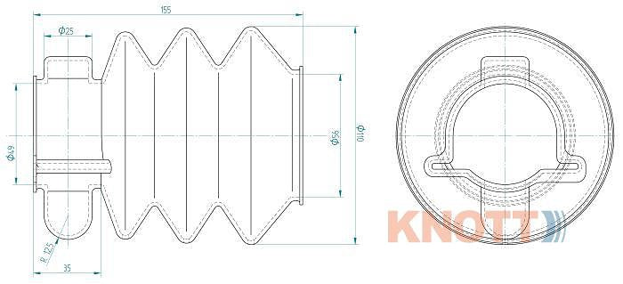 Manžeta nájazdovej brzdy KNOTT