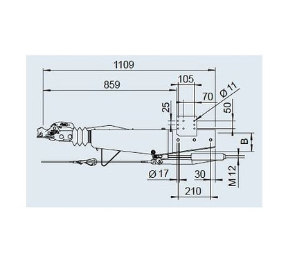 Nájazdová brzda AL-KO 2,8VB/1 120