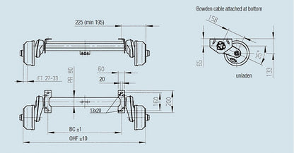 Náprava 1000 kg 1500 mm AL-KO