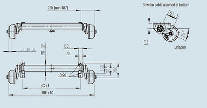 Náprava 1350 kg 700 mm AL-KO
