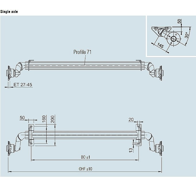 Náprava 750kg AL-KO