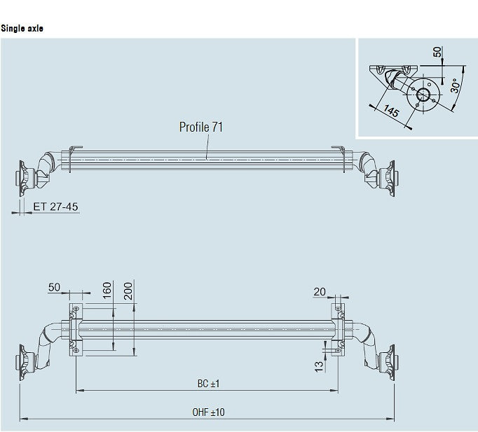 Náprava 750kg AL-KO