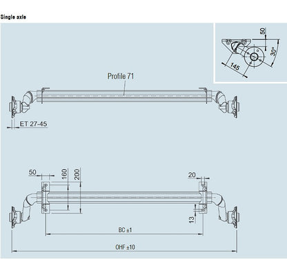 Náprava 750kg AL-KO