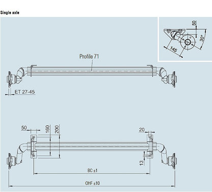 Náprava 750kg AL-KO