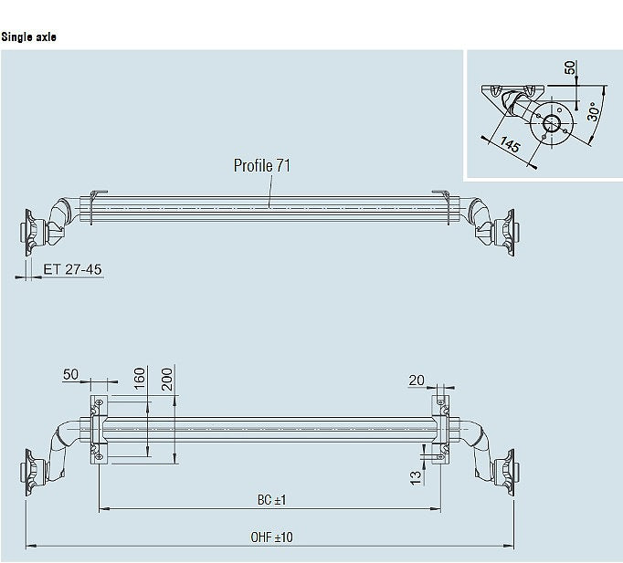 Náprava 750kg AL-KO