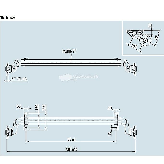 Náprava 750kg AL-KO