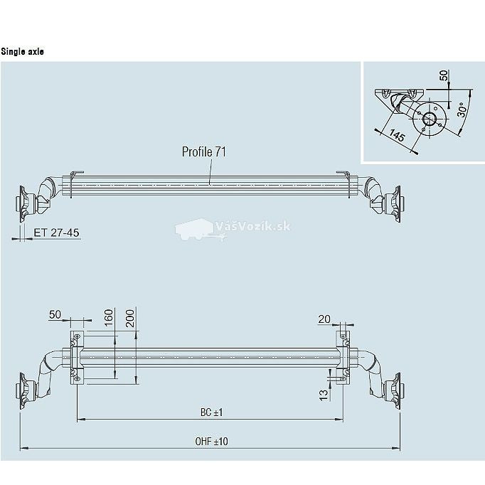 Náprava 750kg AL-KO