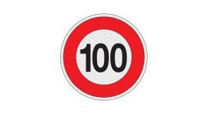 Reflexná samolepka 100 km/hod.