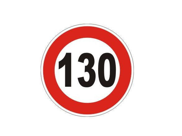 Reflexná samolepka 130 km/hod.