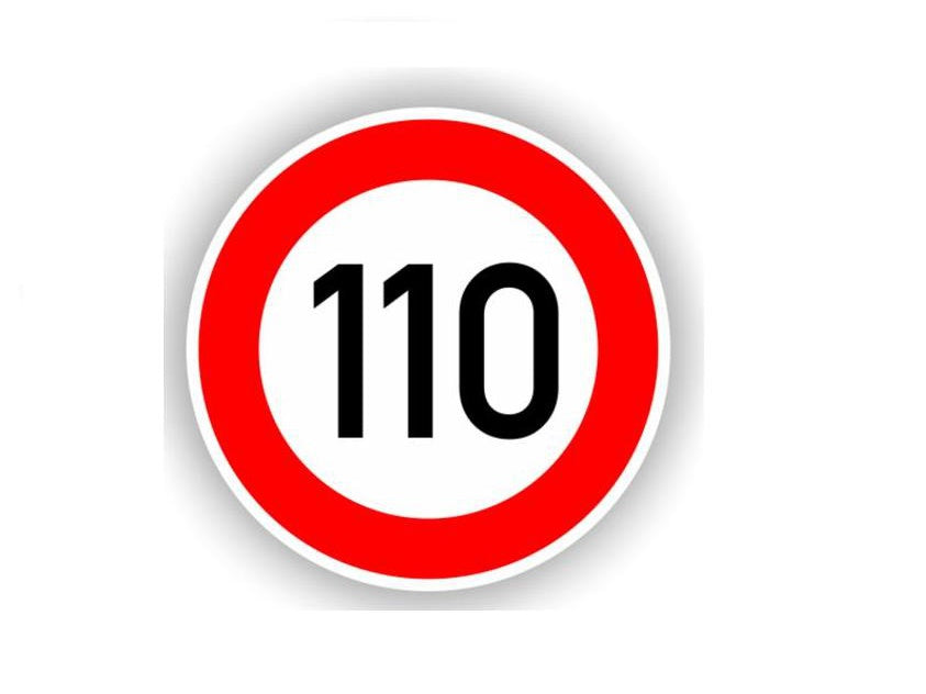 Reflexná samolepka 110 km/hod.