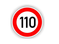 Reflexná samolepka 110 km/hod.