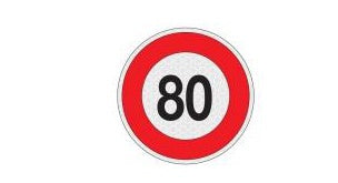 Reflexná samolepka 80 km/hod.