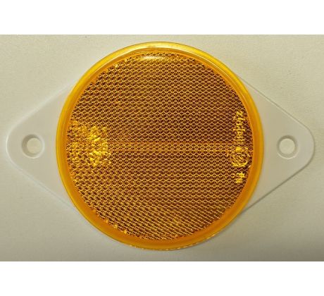 Odrazka okrúhla dve diery oranžová