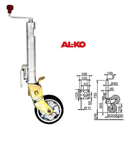 Oporné koleso 500kg sklopné