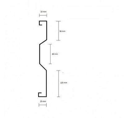 Otváracie čelo plechové ZN 340x1165mm