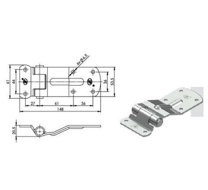 Pánty na prívesný vozík