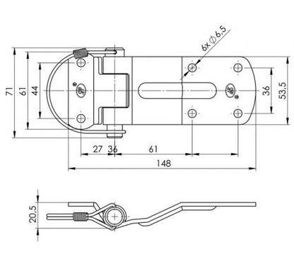 Pánty na prívesný vozík