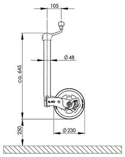 Oporné koleso 300kg s ukazovateľom tlaku