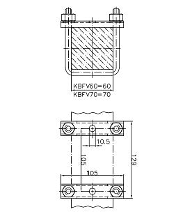 Objímka na držiak oporného kolesa 150kg KBFV 70