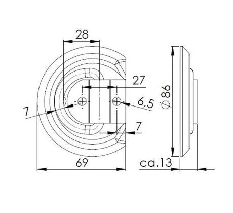 Podlahové oko pre prívesný vozík
