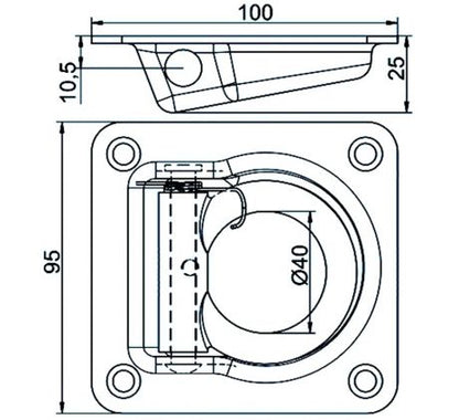 Podlahové oko pre prívesný vozík