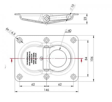 Podlahové oko pre prívesný vozík