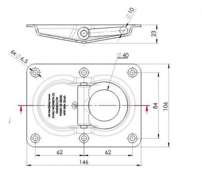 Podlahové oko pre prívesný vozík
