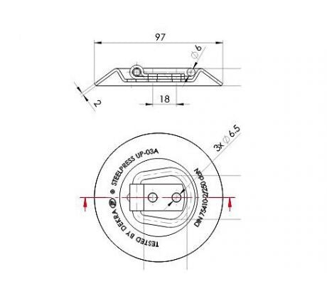 Podlahové oko pre prívesný vozík