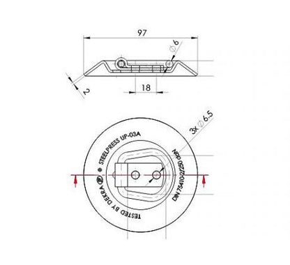 Podlahové oko pre prívesný vozík