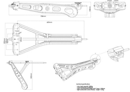 Podpera sklopná Premium 1250kg