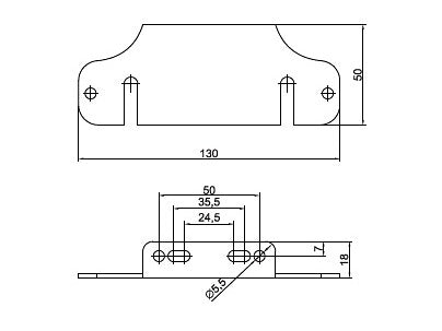 Držiak svetla dlhého KAT FT-017/FT-018 FRISTOM