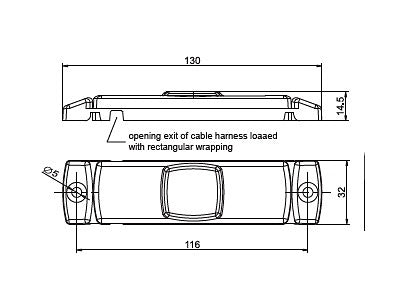 Svetlo oranžové dlhé FT-017 Z LED FRISTOM