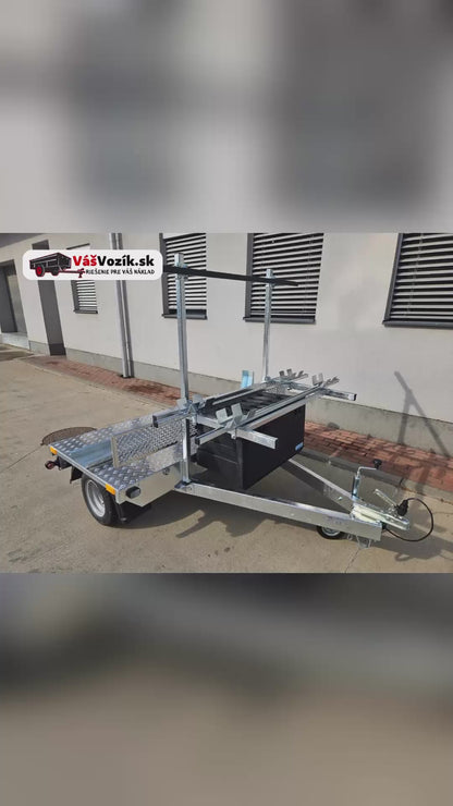 Prívesný vozík na prepravu motorky a bicykla