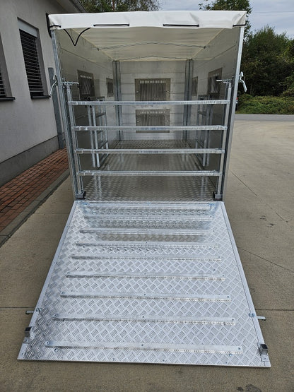 Prepravník zvierat ALU KVLP PB2 13DB 2000 kg 1800 x 3500