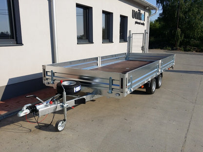 Brzdený príves dvojnápravový 2000kg - 2000x5000 kolesá pod