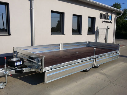 Brzdený príves dvojnápravový 2000kg - 2000x5000 kolesá pod