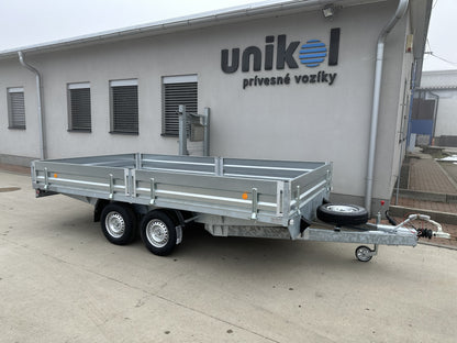 Brzdený príves dvojnápravový 2000kg - 2000x5000 kolesá pod