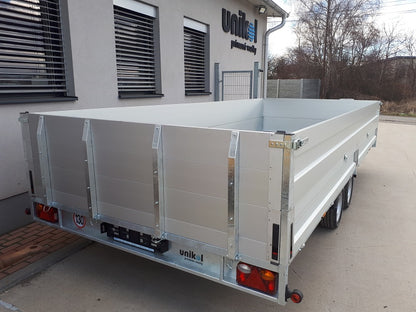 Prívesný vozík brzdený dvojnápravový výklopný hydraulický 3500kg 2100x4500