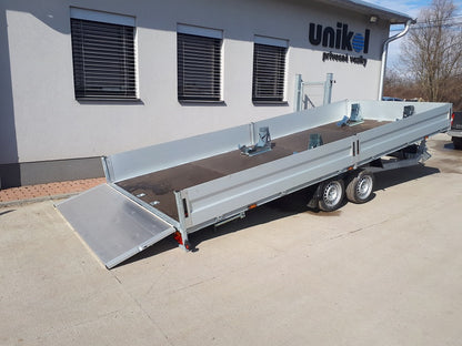 Prívesný vozík brzdený dvojnápravový výklopný hydraulický 3500kg 2100x4500