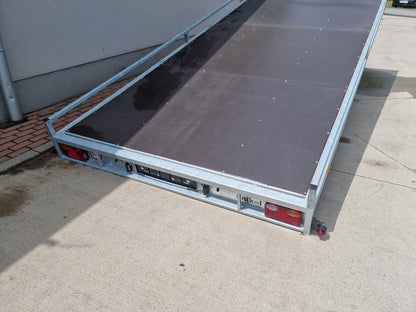 Prívesný vozík 2100 x 4500 hydraulický sklopný - PLATO 3500 kg