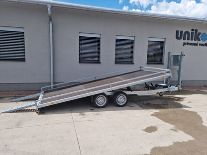 Prívesný vozík 2100 x 4500 hydraulický sklopný - PLATO 3500 kg