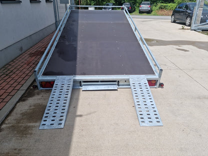 Prívesný vozík 2100 x 4500 hydraulický sklopný - PLATO 3500 kg