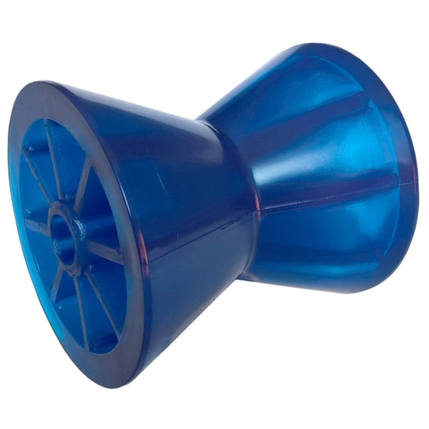 Rolňa kužeľová 4'' modrá PVC, priemer. 87/50 mm, d=14,5 mm, l=92 mm