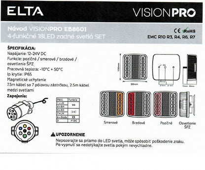 Set svetiel LEd s magnetom EB8601 ELTA