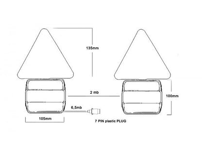 Set svetiel s magnetom a trojuholníkom L1070-Z KAMAR