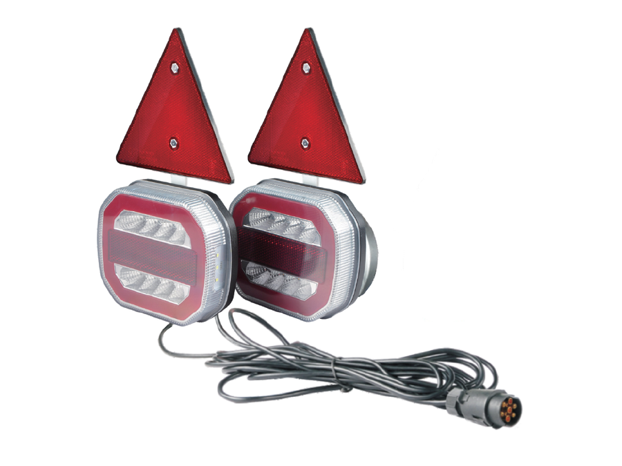 Set koncových svetiel LED s magnetom a trojuholníkom L2412-Z. KAMAR