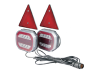 Set koncových svetiel LED s magnetom a trojuholníkom L2412-Z. KAMAR