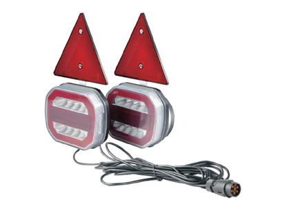 Set koncových svetiel LED s magnetom a trojuholníkom L2412-Z. KAMAR