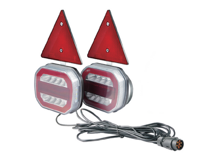 Set koncových svetiel LED s magnetom a trojuholníkom L2412-Z. KAMAR