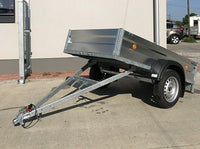 Prívesný vozík 1350x2500 vyklápací zosilnená náprava 1300 kg